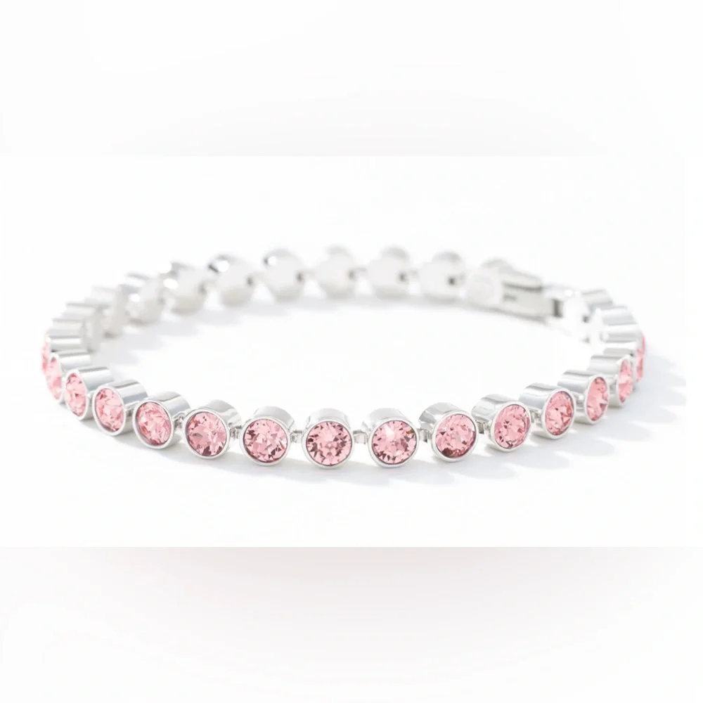 Touchstone Crystal by Swarovski mini light rose ice bracelet New in box